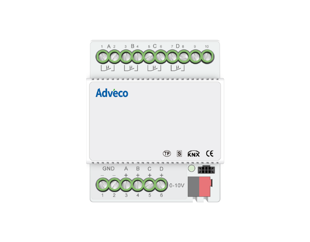 4-channel 1-10V dimming module